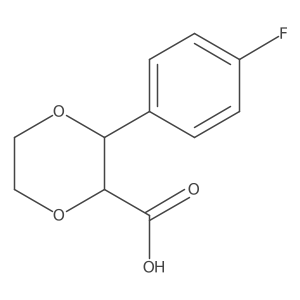 3-(4-Fluorophenyl)-1,4-dioxane-2-carboxylic acid Structure