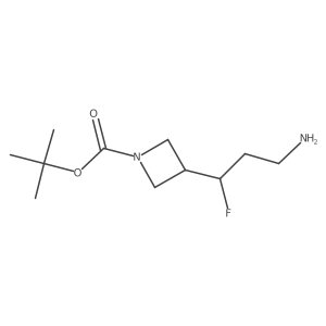 Tert-butyl 3-(3-amino-1-fluoropropyl)azetidine-1-carboxylate结构式