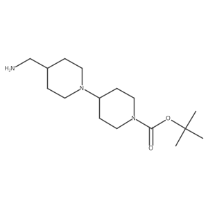 Tert-butyl 4-[4-(aminomethyl)piperidin-1-yl]piperidine-1-carboxylate Structure