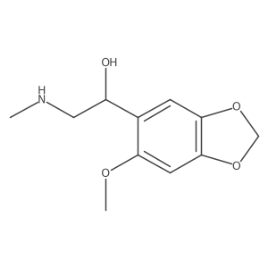 1-(6-Methoxy-1,3-dioxaindan-5-yl)-2-(methylamino)ethan-1-ol结构式