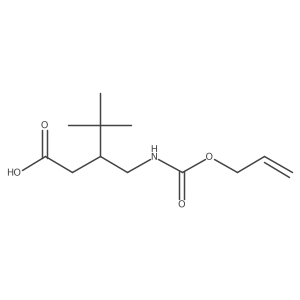 4,4-Dimethyl-3-({[(prop-2-en-1-yloxy)carbonyl]amino}methyl)pentanoic acid Structure