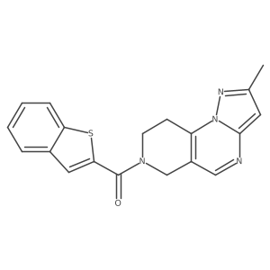 benzo[b]thiophen-2-yl(2-methyl-8,9-dihydropyrazolo[1,5-a]pyrido[3,4-e]pyrimidin-7(6H)-yl)methanone结构式