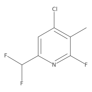 4-Chloro-6-(difluoromethyl)-2-fluoro-3-methylpyridine Structure