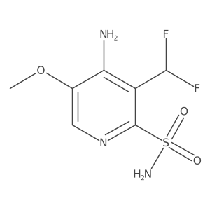 4-Amino-3-(difluoromethyl)-5-methoxypyridine-2-sulfonamide Structure