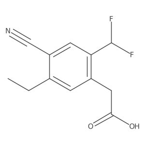 2-(4-Cyano-2-(difluoromethyl)-5-ethylphenyl)acetic acid结构式
