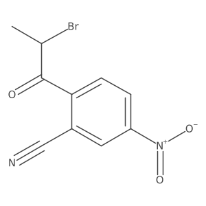 2-(2-Bromopropanoyl)-5-nitrobenzonitrile Structure