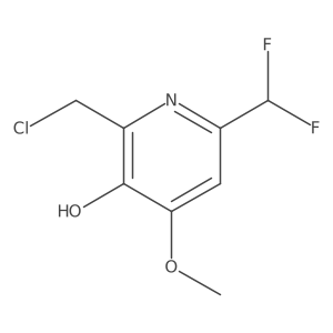 2-(Chloromethyl)-6-(difluoromethyl)-3-hydroxy-4-methoxypyridine Structure