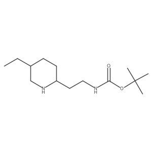tert-Butyl N-[2-(5-ethylpiperidin-2-yl)ethyl]carbamate Structure