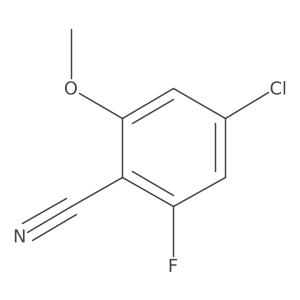 4-Chloro-2-fluoro-6-methoxybenzonitrile结构式