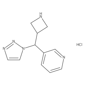 3-(azetidin-3-yl(1H-1,2,3-triazol-1-yl)methyl)pyridine hydrochloride结构式