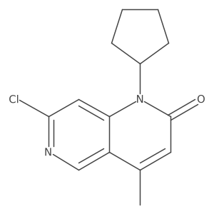 7-Chloro-1-cyclopentyl-4-methyl-1,6-naphthyridin-2(1H)-one结构式