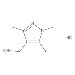 (5-Fluoro-1,3-dimethylpyrazol-4-yl)methanamine;hydrochloride结构式