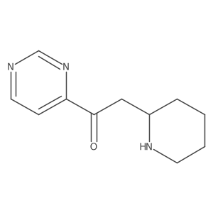 2-(Piperidin-2-yl)-1-(pyrimidin-4-yl)ethan-1-one结构式