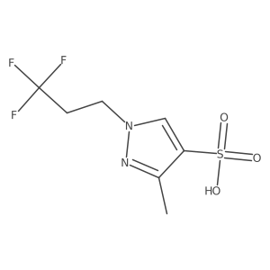 3-Methyl-1-(3,3,3-trifluoropropyl)-1H-pyrazole-4-sulfonic acid Structure