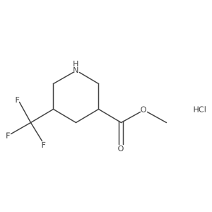methyl (3S,5R)-5-(trifluoromethyl)piperidine-3-carboxylate hydrochloride Structure