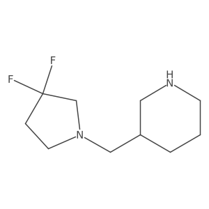 (3S)-3-[(3,3-Difluoropyrrolidin-1-yl)methyl]piperidine Structure