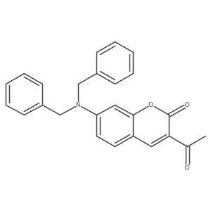 3-Acetyl-7-(dibenzylamino)chromen-2-one结构式