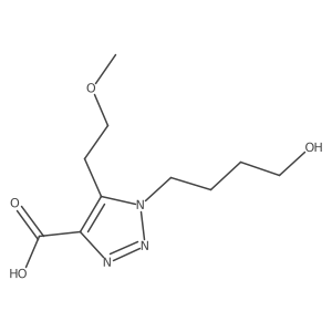 1-(4-hydroxybutyl)-5-(2-methoxyethyl)-1H-1,2,3-triazole-4-carboxylic acid结构式