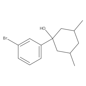 1-(3-Bromophenyl)-3,5-dimethylcyclohexan-1-ol结构式