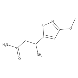 3-Amino-3-(3-methoxy-1,2-thiazol-5-yl)propanamide结构式