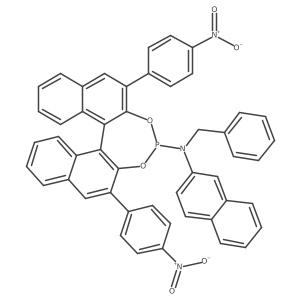 N-benzyl-N-(naphthalen-2-yl)-2,6-bis(4-nitrophenyl)dinaphtho[2,1-d:1',2'-f][1,3,2]dioxaphosphepin-4-amine结构式
