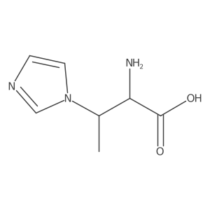 2-amino-3-(1H-imidazol-1-yl)butanoic acid结构式