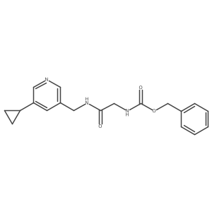 Benzyl (2-(((5-cyclopropylpyridin-3-yl)methyl)amino)-2-oxoethyl)carbamate Structure