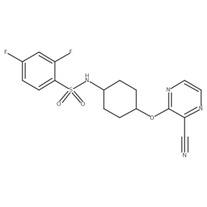 N-((1r,4r)-4-((3-cyanopyrazin-2-yl)oxy)cyclohexyl)-2,4-difluorobenzenesulfonamide Structure