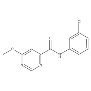 N-(3-chlorophenyl)-6-methoxypyrimidine-4-carboxamide结构式