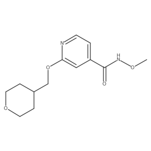 N-methoxy-2-((tetrahydro-2H-pyran-4-yl)methoxy)isonicotinamide Structure