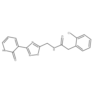 2-(2-chlorophenyl)-N-((3-(2-oxo-1,2-dihydropyridin-3-yl)-1,2,4-oxadiazol-5-yl)methyl)acetamide Structure