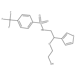 N-(2-(2-hydroxyethoxy)-2-(thiophen-3-yl)ethyl)-4-(trifluoromethyl)benzenesulfonamide Structure