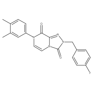 7-(3,4-dimethylphenyl)-2-(4-fluorobenzyl)-[1,2,4]triazolo[4,3-a]pyrazine-3,8(2H,7H)-dione结构式