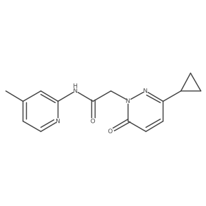 2-(3-cyclopropyl-6-oxopyridazin-1(6H)-yl)-N-(4-methylpyridin-2-yl)acetamide Structure
