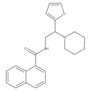 N-(2-(furan-2-yl)-2-thiomorpholinoethyl)-1-naphthamide Structure