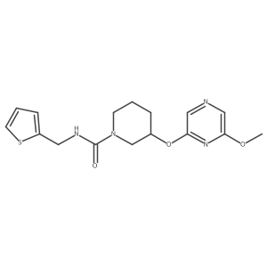 3-((6-methoxypyrazin-2-yl)oxy)-N-(thiophen-2-ylmethyl)piperidine-1-carboxamide Structure