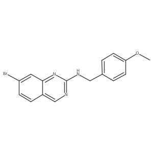 7-Bromo-N-[(4-methoxyphenyl)methyl]-2-quinazolinamine结构式