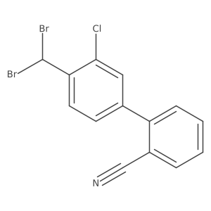 2-[3-Chloro-4-(dibromomethyl)phenyl]benzonitrile Structure
