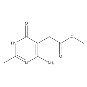 Methyl 2-(4-amino-2-methyl-6-oxo-1,6-dihydropyrimidin-5-yl)acetate结构式