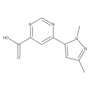 6-(1,3-dimethyl-1H-pyrazol-5-yl)pyrimidine-4-carboxylic acid Structure