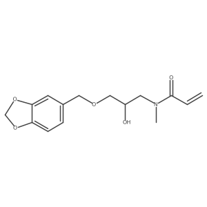 N-{3-[(1,3-dioxaindan-5-yl)methoxy]-2-hydroxypropyl}-N-methylprop-2-enamide Structure