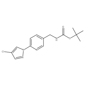 N-[[6-(4-chloro-1h-pyrazol-1-yl)-3-pyridinyl]methyl]carbamic acid 1,1-dimethylethyl ester Structure