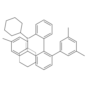 Dicyclohexyl(3'',5''-dimethyl-6'-(p-tolyl)-[1,1':2',1''-terphenyl]-2-yl)phosphane结构式
