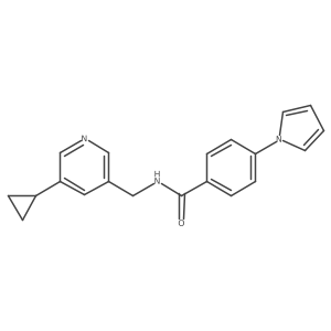 N-[(5-cyclopropylpyridin-3-yl)methyl]-4-(1H-pyrrol-1-yl)benzamide Structure