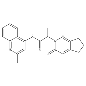 N-(2-methylquinolin-4-yl)-2-(3-oxo-3,5,6,7-tetrahydro-2H-cyclopenta[c]pyridazin-2-yl)propanamide Structure