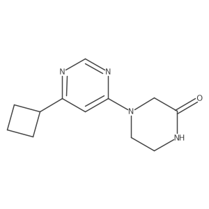 4-(6-Cyclobutylpyrimidin-4-yl)piperazin-2-one Structure