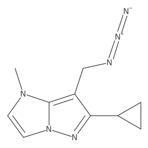 7-(azidomethyl)-6-cyclopropyl-1-methyl-imidazo[1,2-b]pyrazole结构式