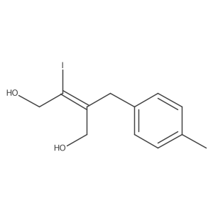 (Z)-2-iodo-3-(4-methylbenzyl)but-2-ene-1,4-diol结构式