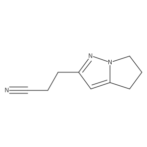 3-(5,6-Dihydro-4H-pyrrolo[1,2-b]pyrazol-2-yl)propanenitrile Structure