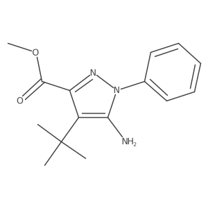 methyl 5-amino-4-tert-butyl-1-phenyl-1H-pyrazole-3-carboxylate Structure